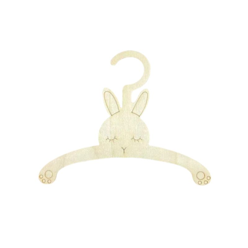 Baby Clothing Hanging Rack - 20 adet sevimli ahşap elbise askısı
