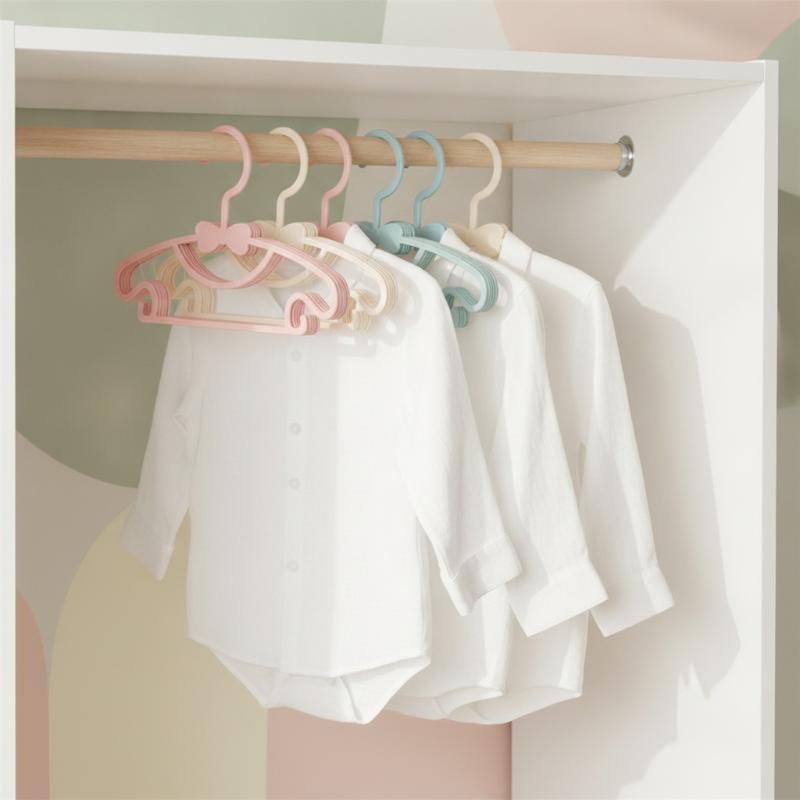 Baby Clothing Hanging Rack - 12 adet bebek çocuk elbise askısı