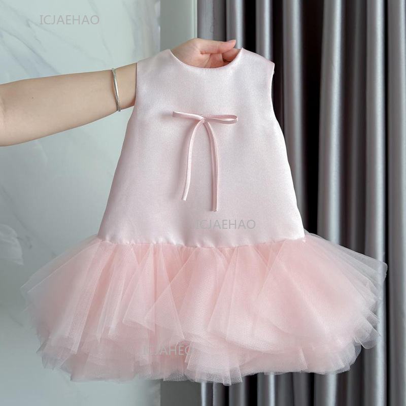 Baby Clothing Dresser - Parti Elbisesi Pembe Bebek Kız Yelek