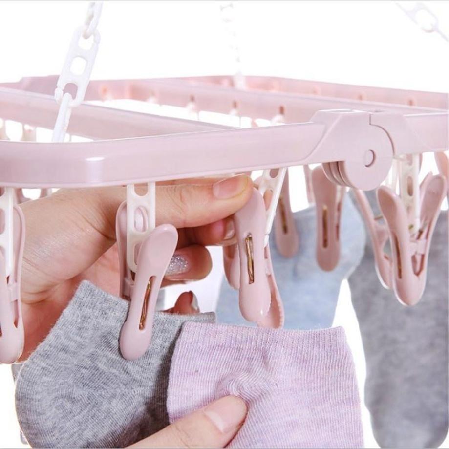 1 adet 32 klipsli katlanır elb - Baby Clothing Hanging Rack incelemesi ve fiyatı