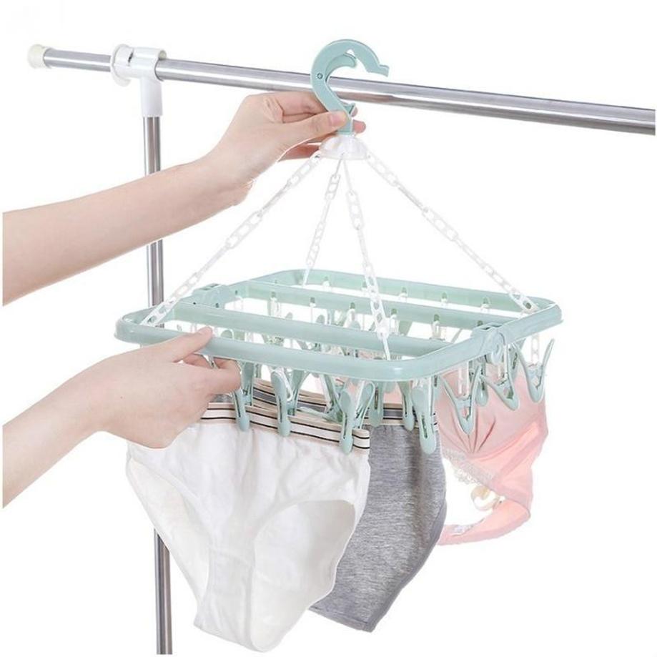 1 adet 32 klipsli katlanır elb - Baby Clothing Hanging Rack incelemesi ve fiyatı